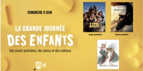 Dimanche 8 juin, la grande journée des enfants dans les cinémas Pathé