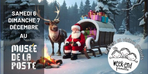 Week-end Famille, le Musée de La Poste se transforme en véritable atelier du Père Noël.